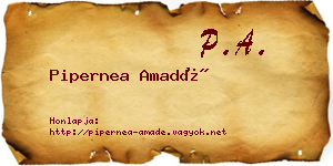 Pipernea Amadé névjegykártya